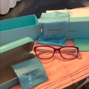 Never worn Red Tiffany & Co. glasses